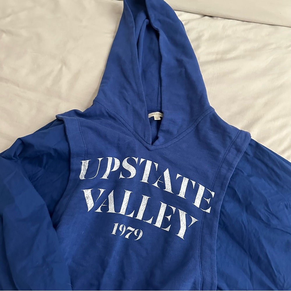 Anthropologie Blue 'UPSTATE VALLEY 1979' Pullover Hoodie - Picture 5 of 6